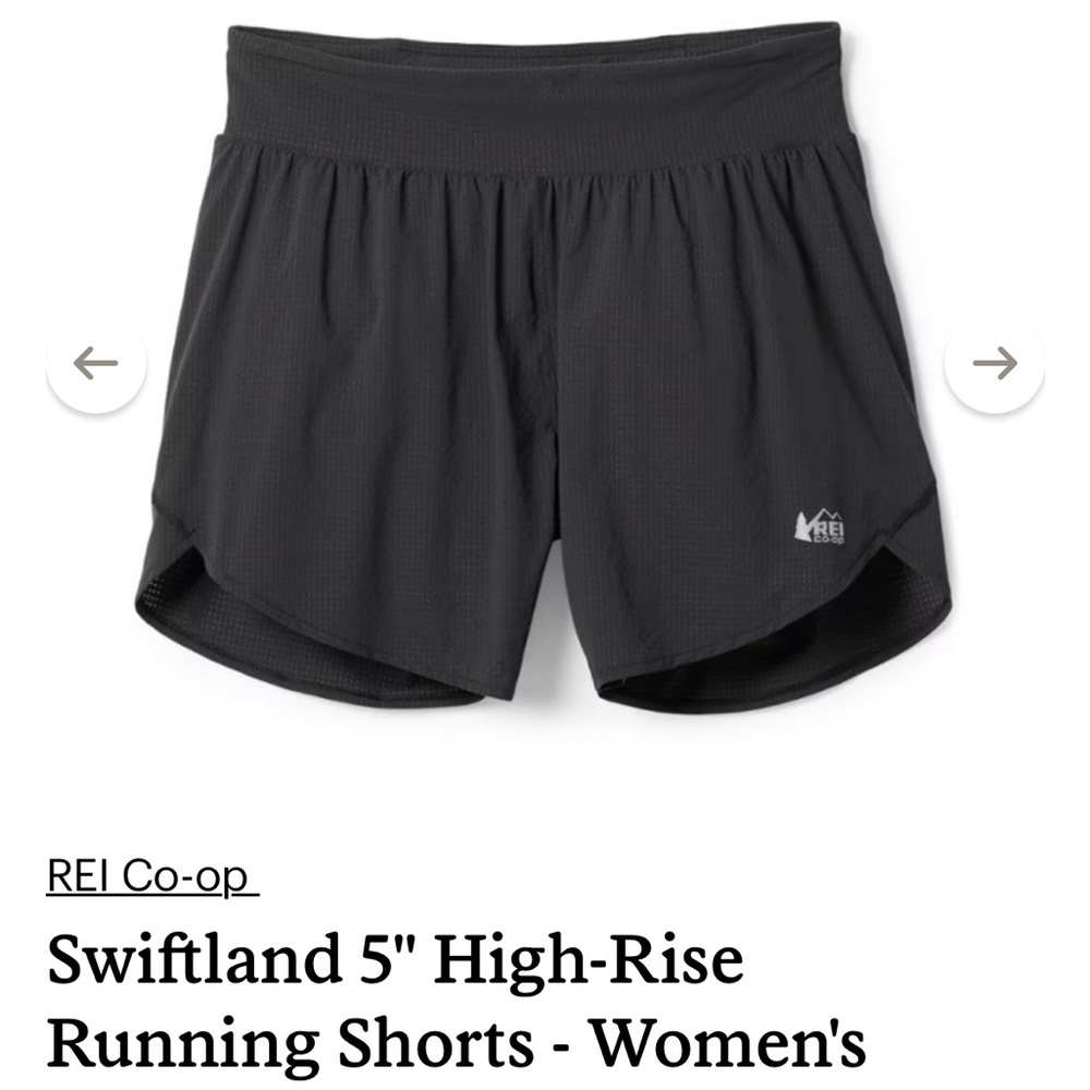 REI Black Athletic Shorts Moisture-Wicking Stretchy